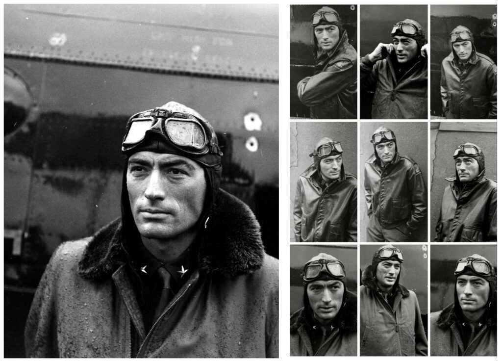 56. William Eugene Smith: l' Arte della "narrazione fotografica" 6 Gregory Peck sul set di Twelve OClock High regia di Henry King1949. Foto William Eugene Smith