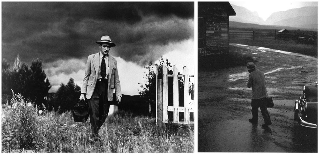 56. William Eugene Smith: l' Arte della "narrazione fotografica" 8 Il medico Ernst Ceriani si reca a fare visite a domicilio. Colorados Rocky Mountains 1948. fotoWilliam Eugene Smith