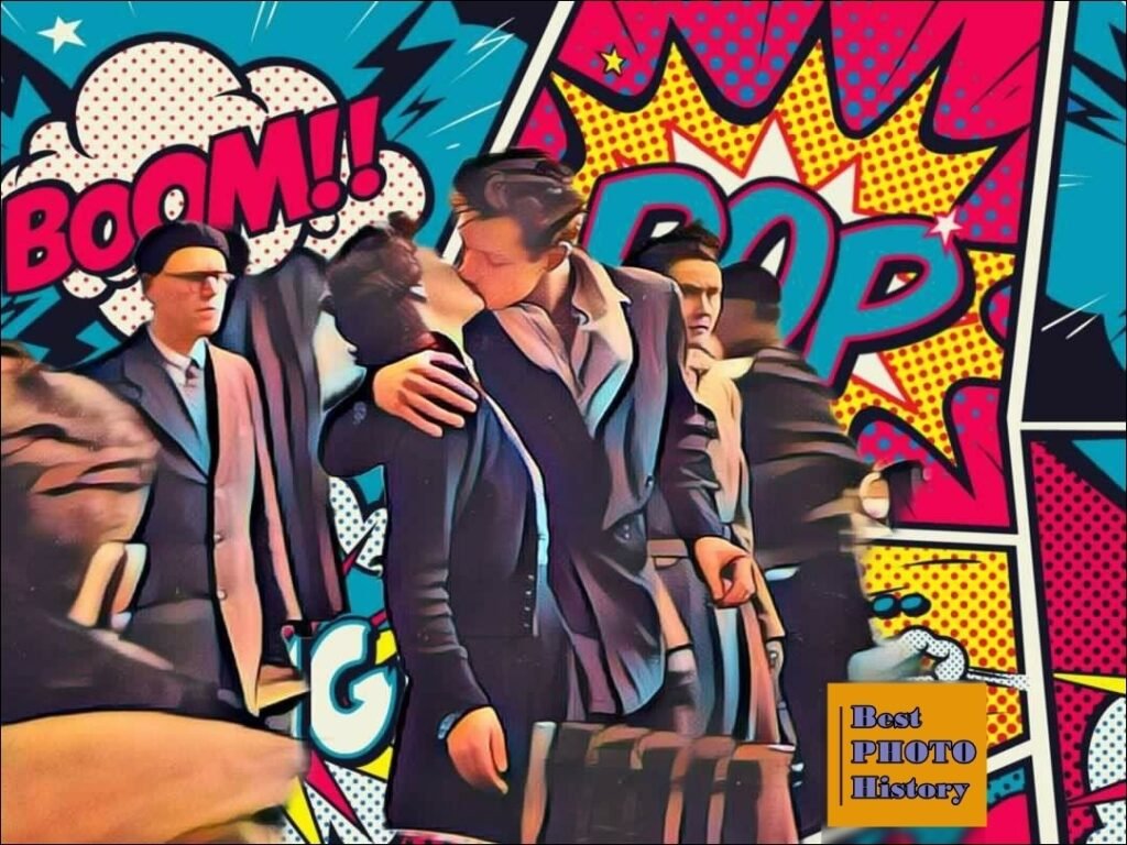 7. Robert Doisneau - Il "Bacio all'Hotel de Ville" ......e altri baci. 5 Il Bacio allHotel de Ville di R.Doisneau versione POPART realizzata da Elena Di Lascio