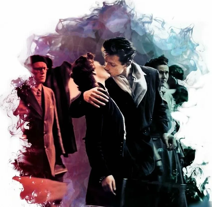 il Bacio allHotel de Ville di R.Doisneau versione artistica digitale realizzata da Elena Di Lascio