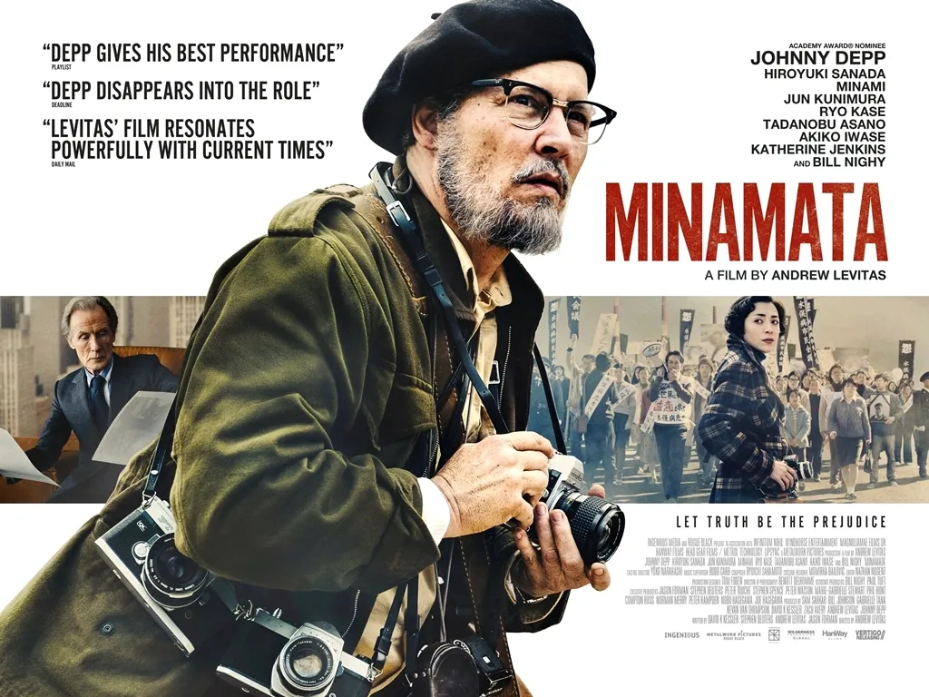 Poster di Minamata il film con Jonny Depp del 2020
