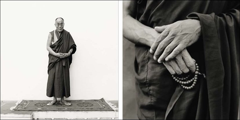 110. Nicholas Vreeland - Un Monaco con la Fotocamera 20 14.His Holiness the Dalai Lama at Rato Dratsang Rato monk holding his rosary