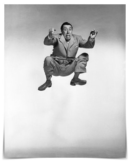14a. Philippe Halsman- "Jumpology: Il Volo della Spontaneità" 11 11.Fernandel From Philippe Halsmans Jump Book 1959