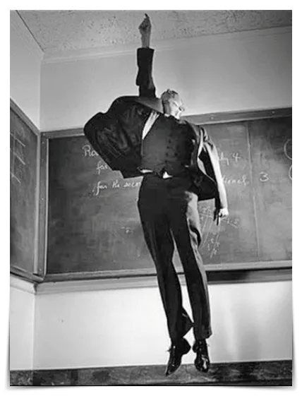15.Il professeur J.Robert Oppenheimer.Phillippe Halsman Jumpology