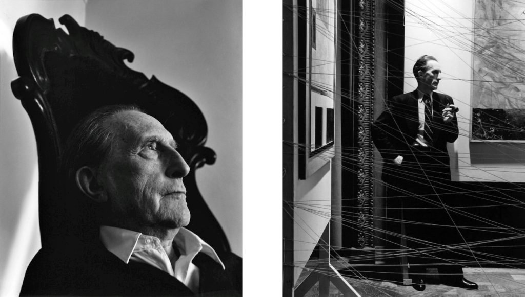 23a. 50 Ritratti Iconici firmati Arnold Newman, il Maestro del Ritratto Ambientato. 13 11.Marcel Duchamp French Surrealist Painter 1966 Arnold Newman photo