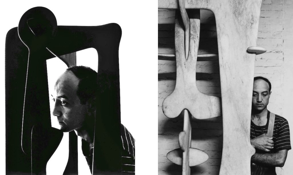 23a. 50 Ritratti Iconici firmati Arnold Newman, il Maestro del Ritratto Ambientato. 21 15.Isamu Noguchi Japanese American Artist and Landscape Architect 1947 Arnold Newman