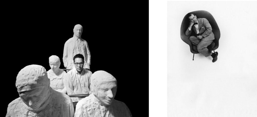 23a. 50 Ritratti Iconici firmati Arnold Newman, il Maestro del Ritratto Ambientato. 23 22.artist painter sculptor georges segal 1964 Ereo Saarinen Architect 1948