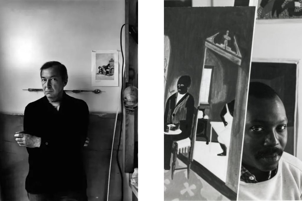 23a. 50 Ritratti Iconici firmati Arnold Newman, il Maestro del Ritratto Ambientato. 15 25.jasper johns stony point ny jacob lawrence Brooklyn NY 1959