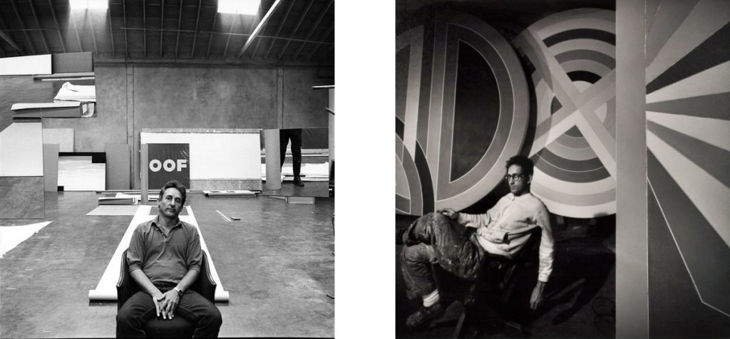 23a. 50 Ritratti Iconici firmati Arnold Newman, il Maestro del Ritratto Ambientato. 16 35.artista Ed Ruscha nel suo studi oa los angeles 1985 Frank StellaArnold Newman photo