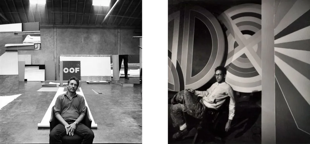 35.artista Ed Ruscha nel suo studi oa los angeles 1985 Frank StellaArnold Newman photo