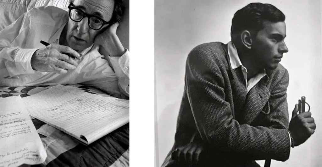 6.Woody Allen 1996 Scrittore americano Gore Vidal Arnold Newman photo