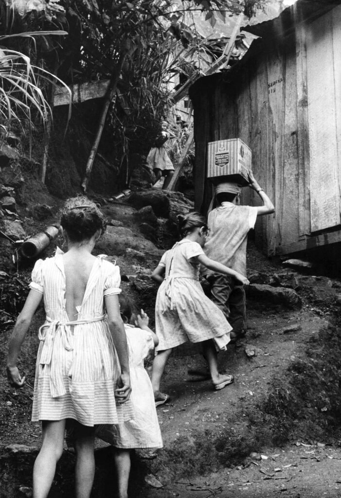 39.The da Silva Children Climbing the Hillside Rio de Janeiro Brazil 1961