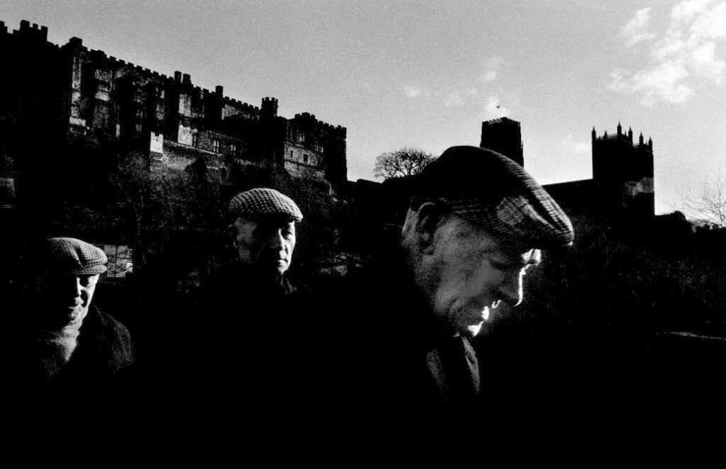 34.Tre minatori. Durham Inghilterra. 1974