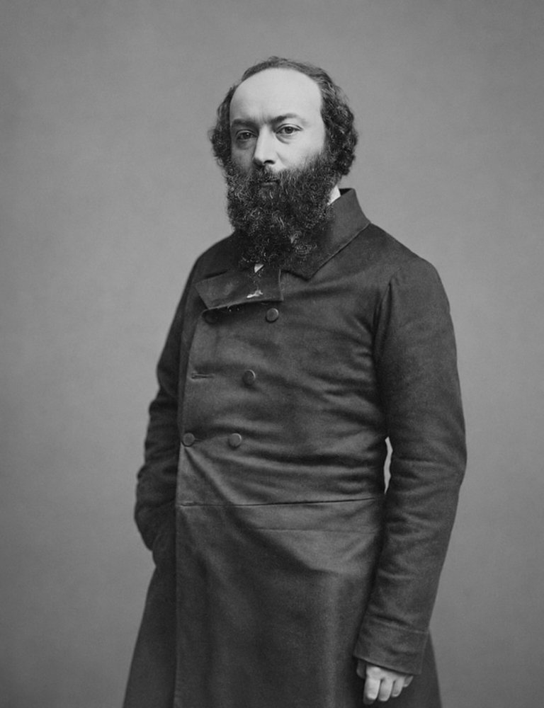 43.Theodore Rousseau pittore francese esponente di punta della scuola di Barbizon realizzato dal celebre fotografo Nadar tra il 1855 e il
