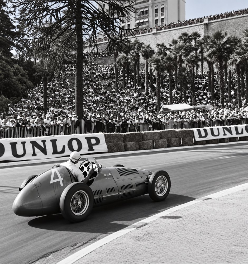 16.Grand Prix de Pau Fangio su Maserati1949. Jean Dieuzaide