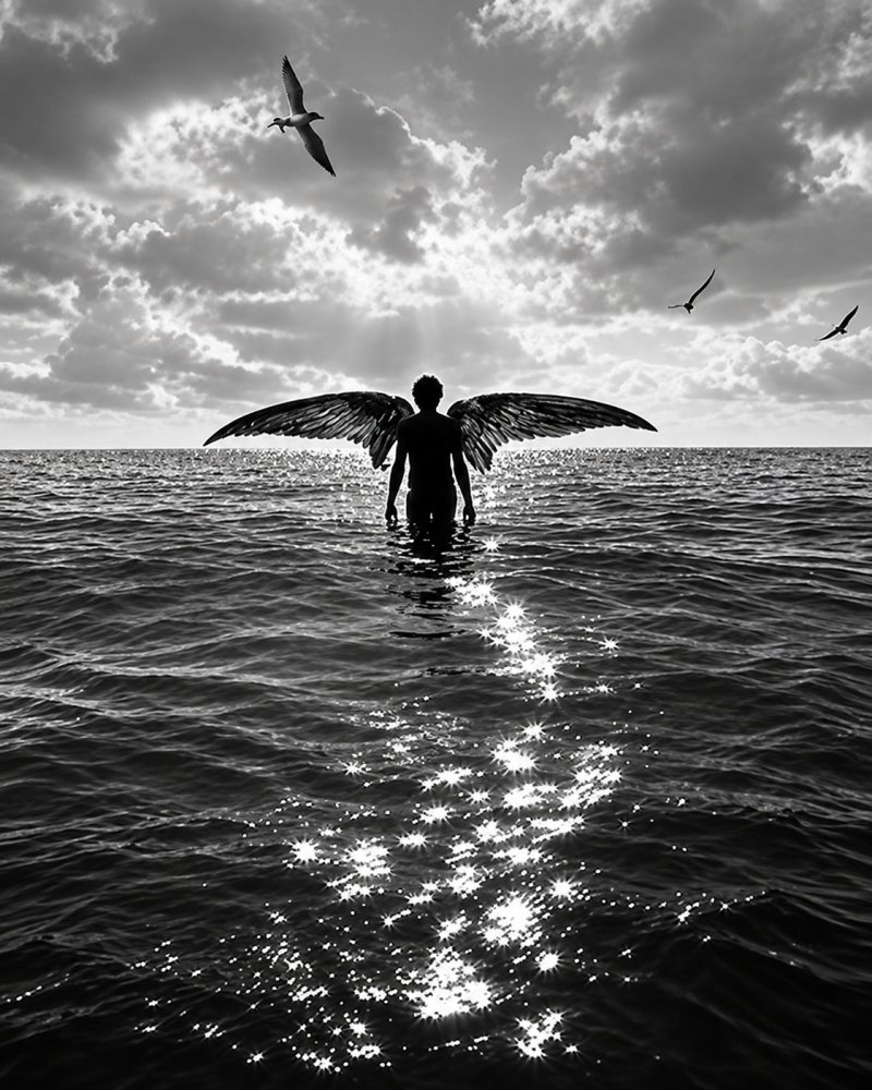 18.Angel in the Sea 1993. Jerry Uelsmann