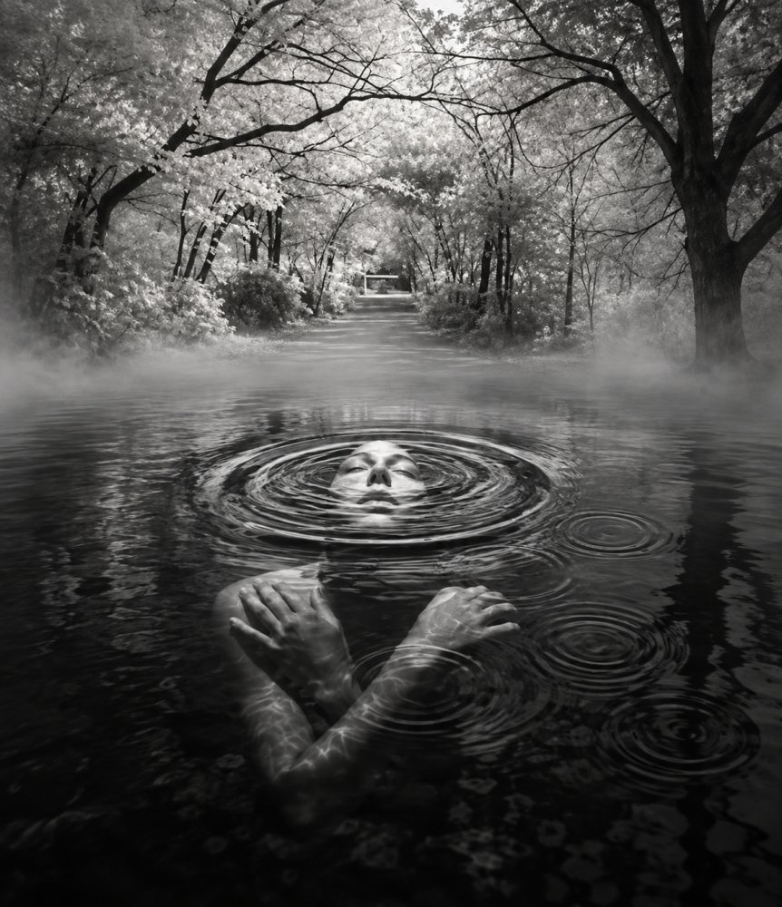 27.Untitled Woman in lake 1992. Jerry Uelsmann