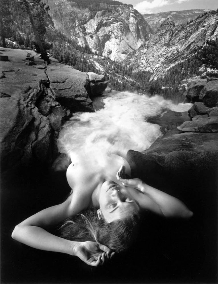35.Untitled Waterfall Figure Yosemite1987. Jerry Uelsmann